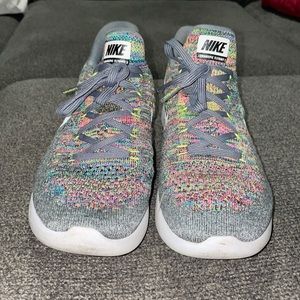 Grey and Multicolor Nike Lunarepic Flyknit 2